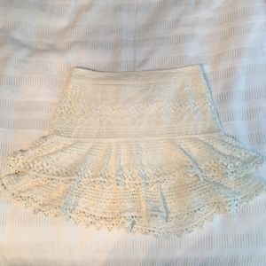 H&M ruffle lace mini skirt
